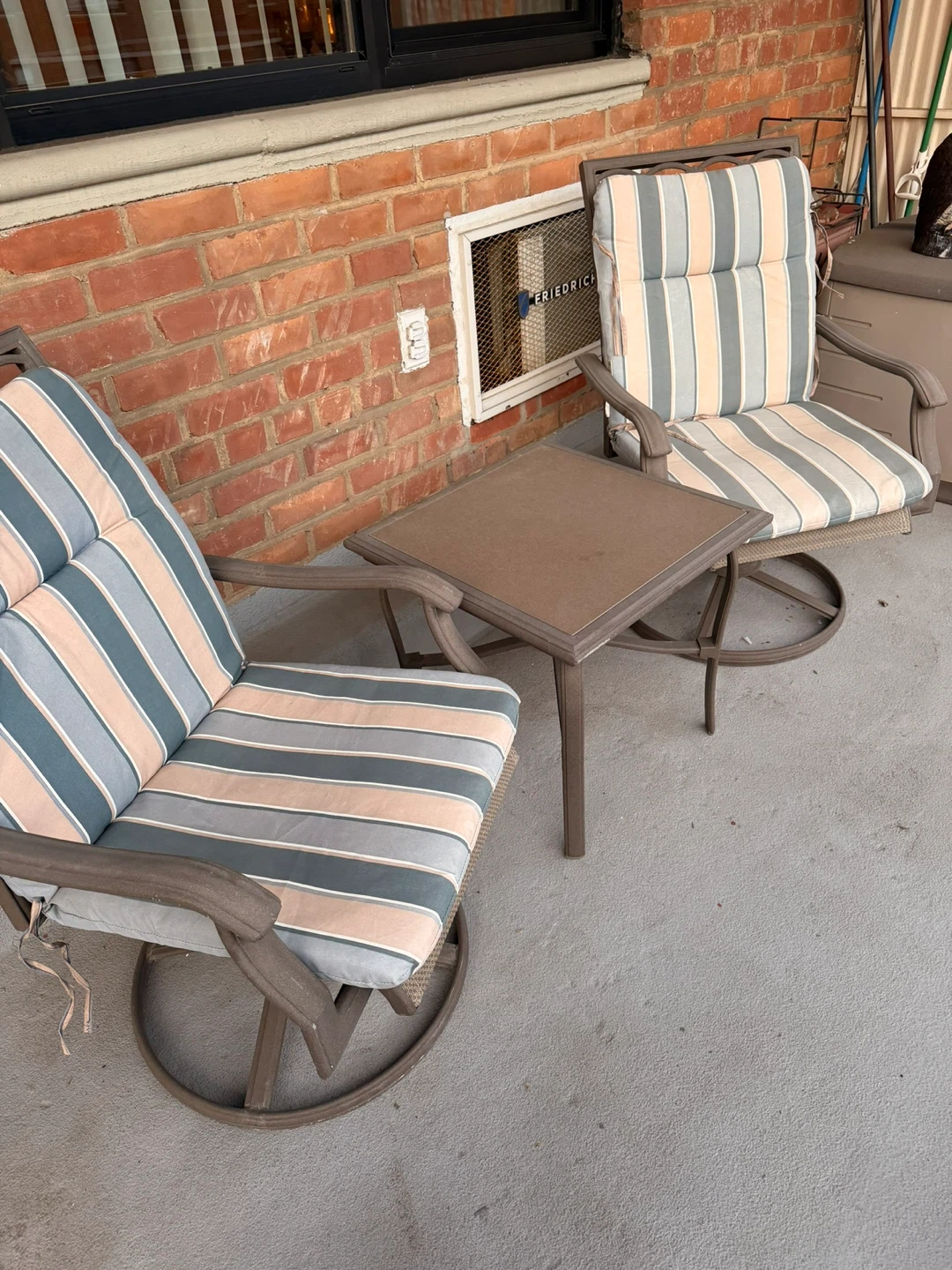 Patio Set with Two Swivel Chairs and Table - photo 2