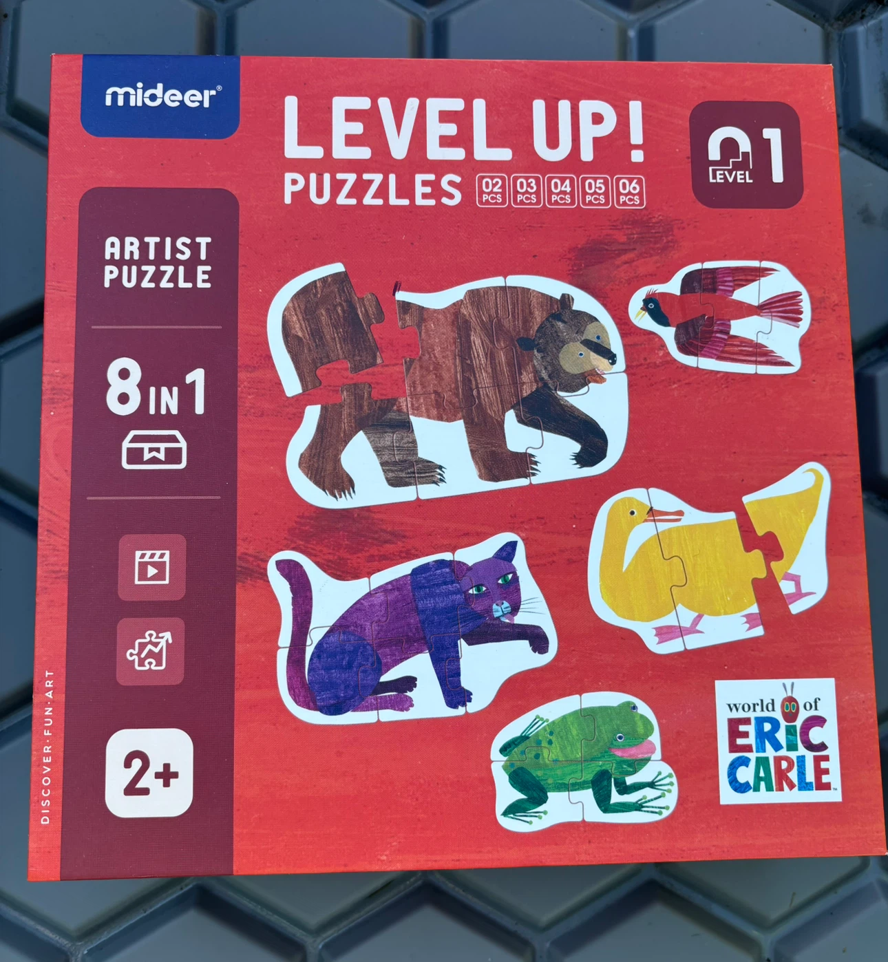 Mideer Level Up Eric Carle 8 in 1 Puzzle Set