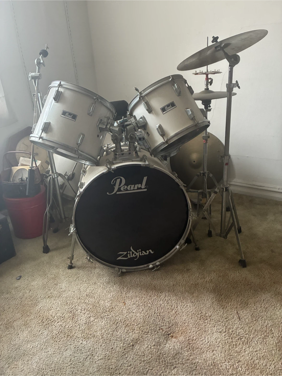 Pearl Drum Set with Zildjian Cymbals - photo 2