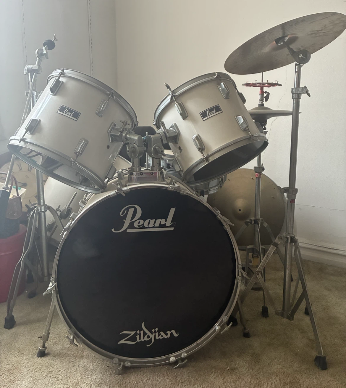 Pearl Drum Set with Zildjian Cymbals - photo 3