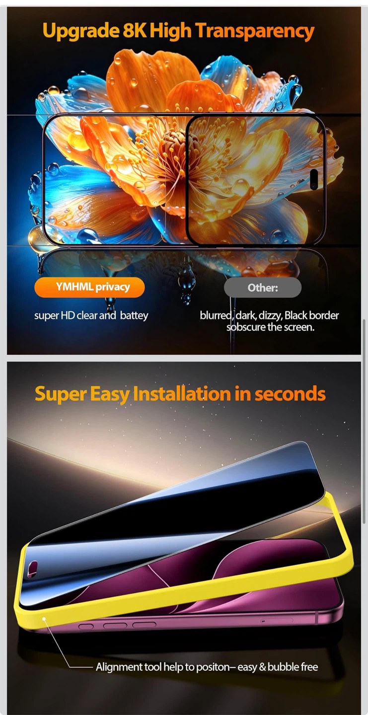 Privacy Screen Protector 3-Pack for 18 Phone Pro Max - photo 3