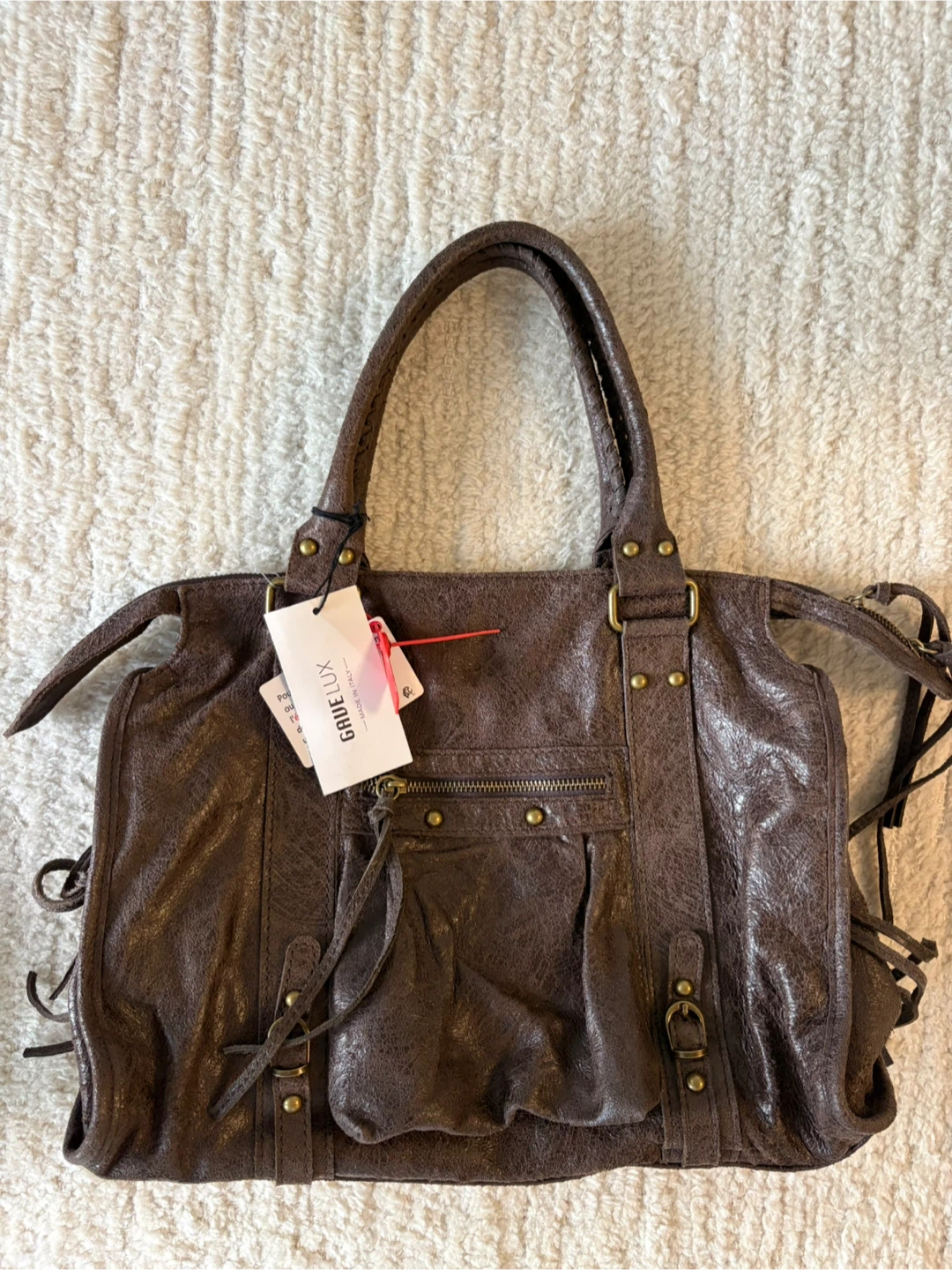 new BALENCIAGA city style Leather Brown Leather Bag crossbody