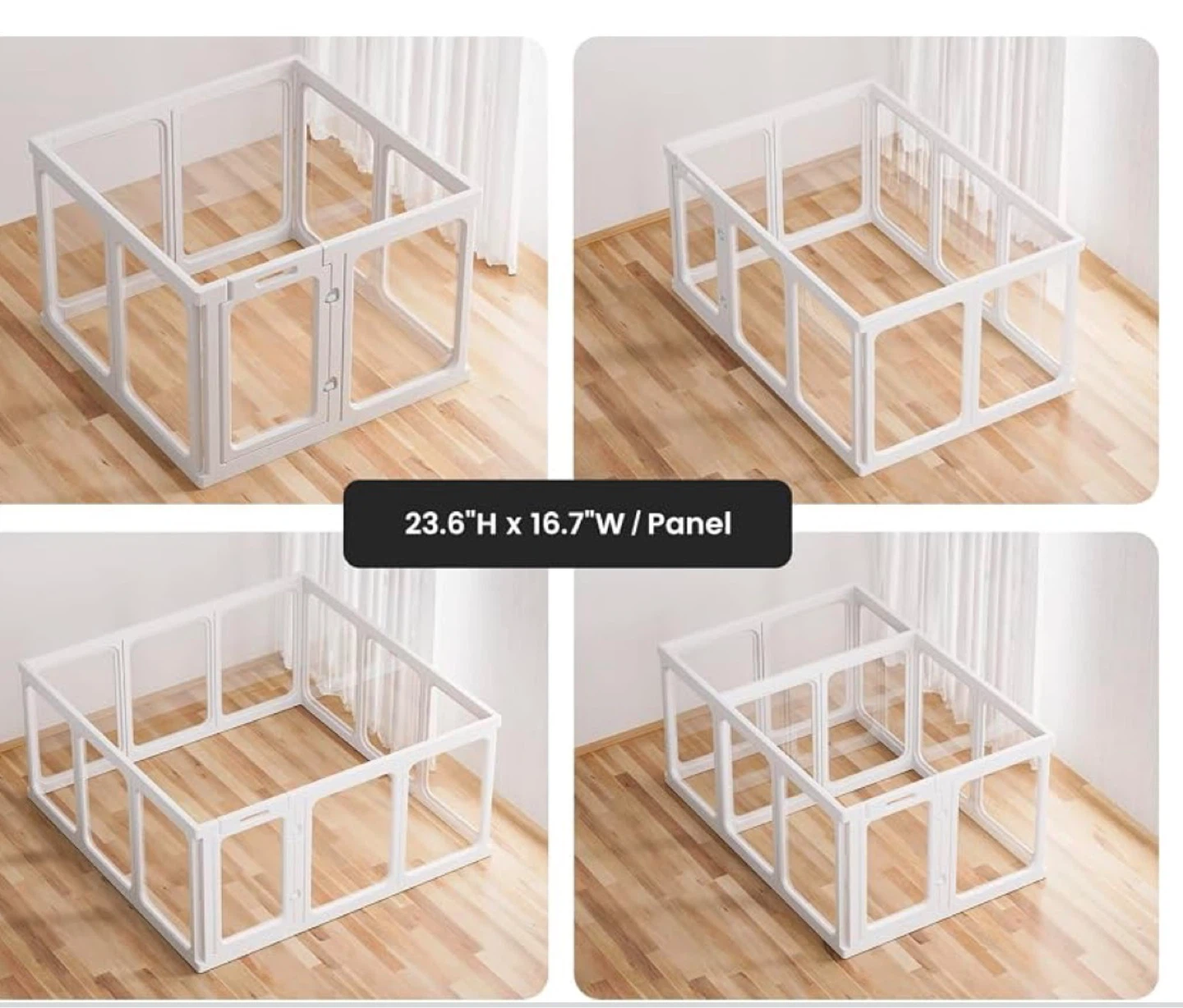 White modular pet playpen - photo 4