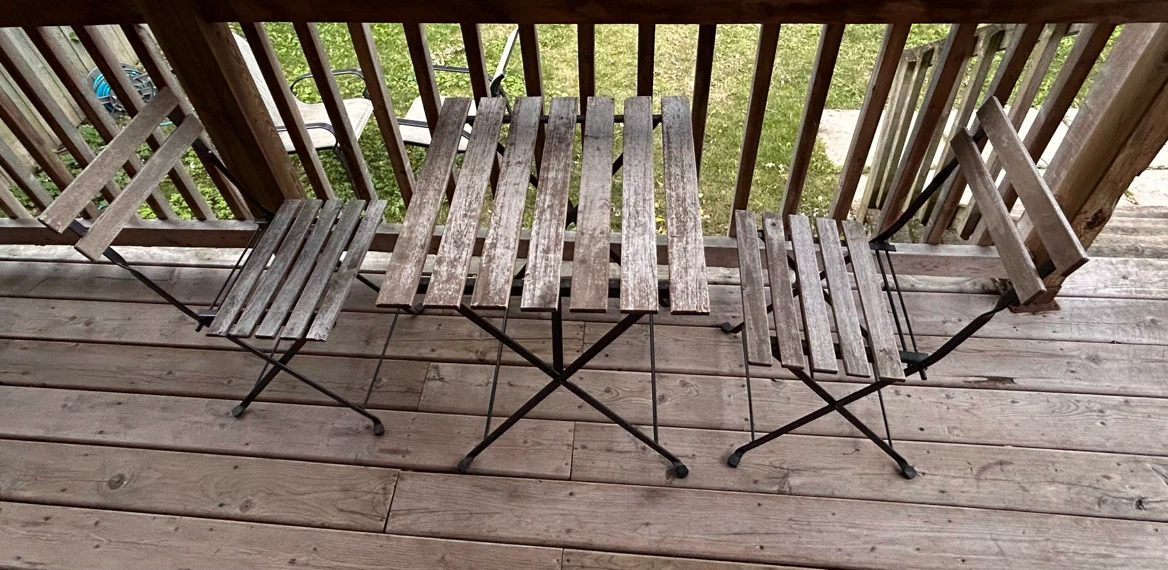 Folding Bistro Table and Chair Set