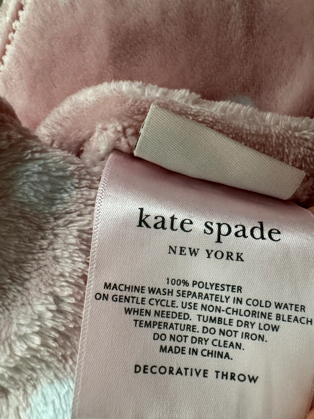 Kate Spade New York Pink Polka Dot Decorative Throw