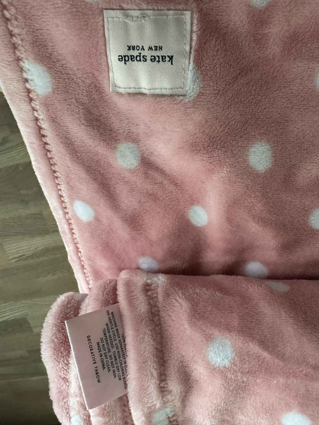 Kate Spade New York Pink Polka Dot Decorative Throw - photo 3