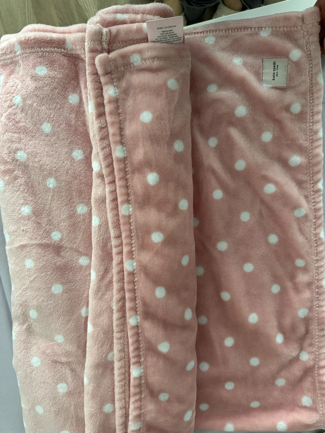 Kate Spade New York Pink Polka Dot Decorative Throw - photo 4
