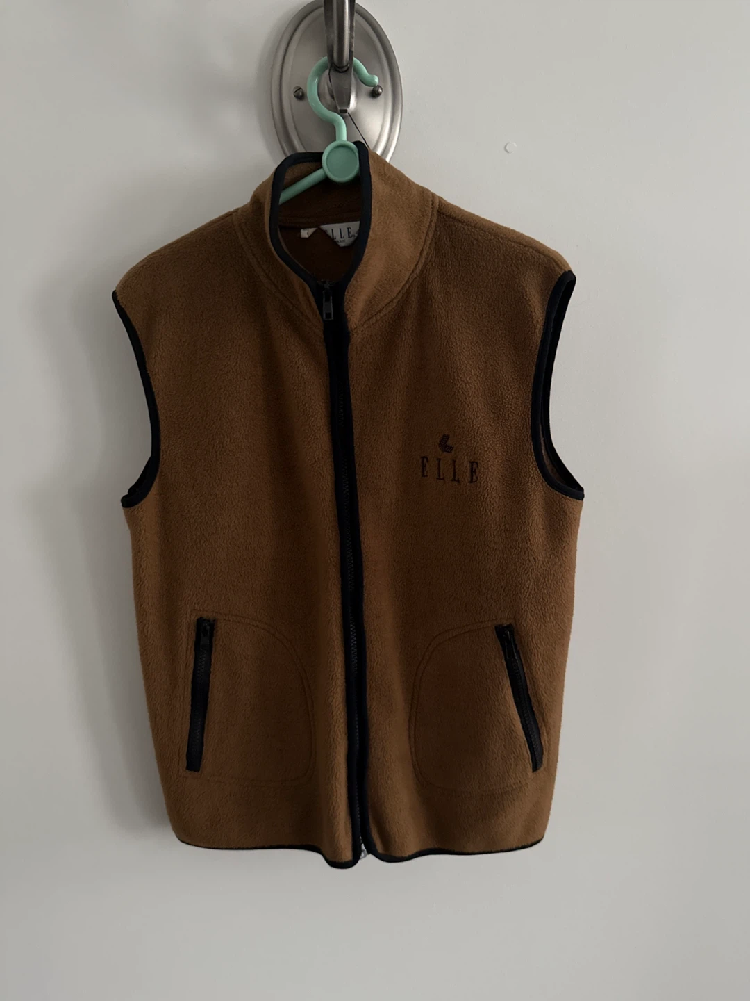 Elle Brown Fleece Vest