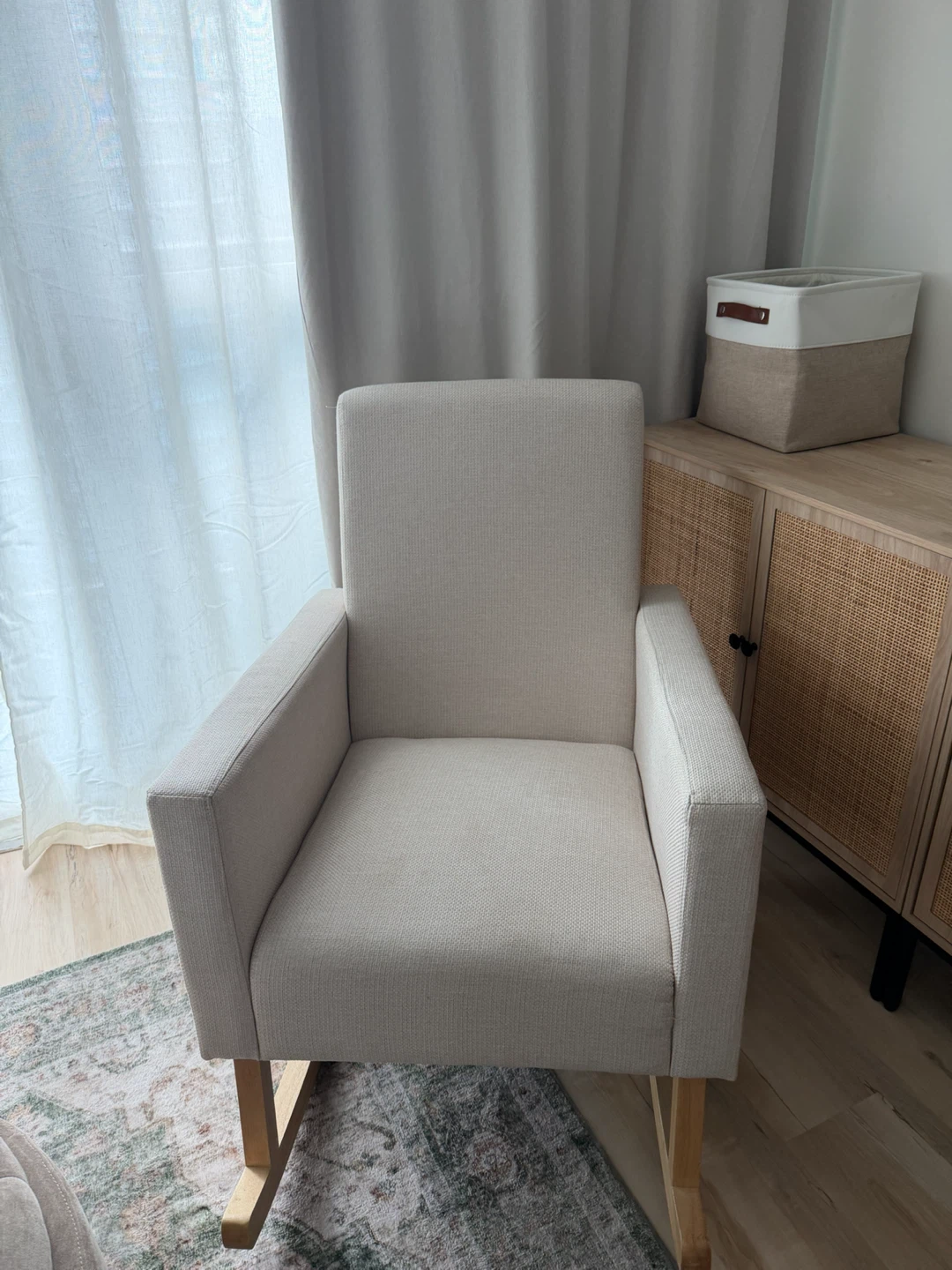 Rocking Chair (Cream Upholstered) - photo 2