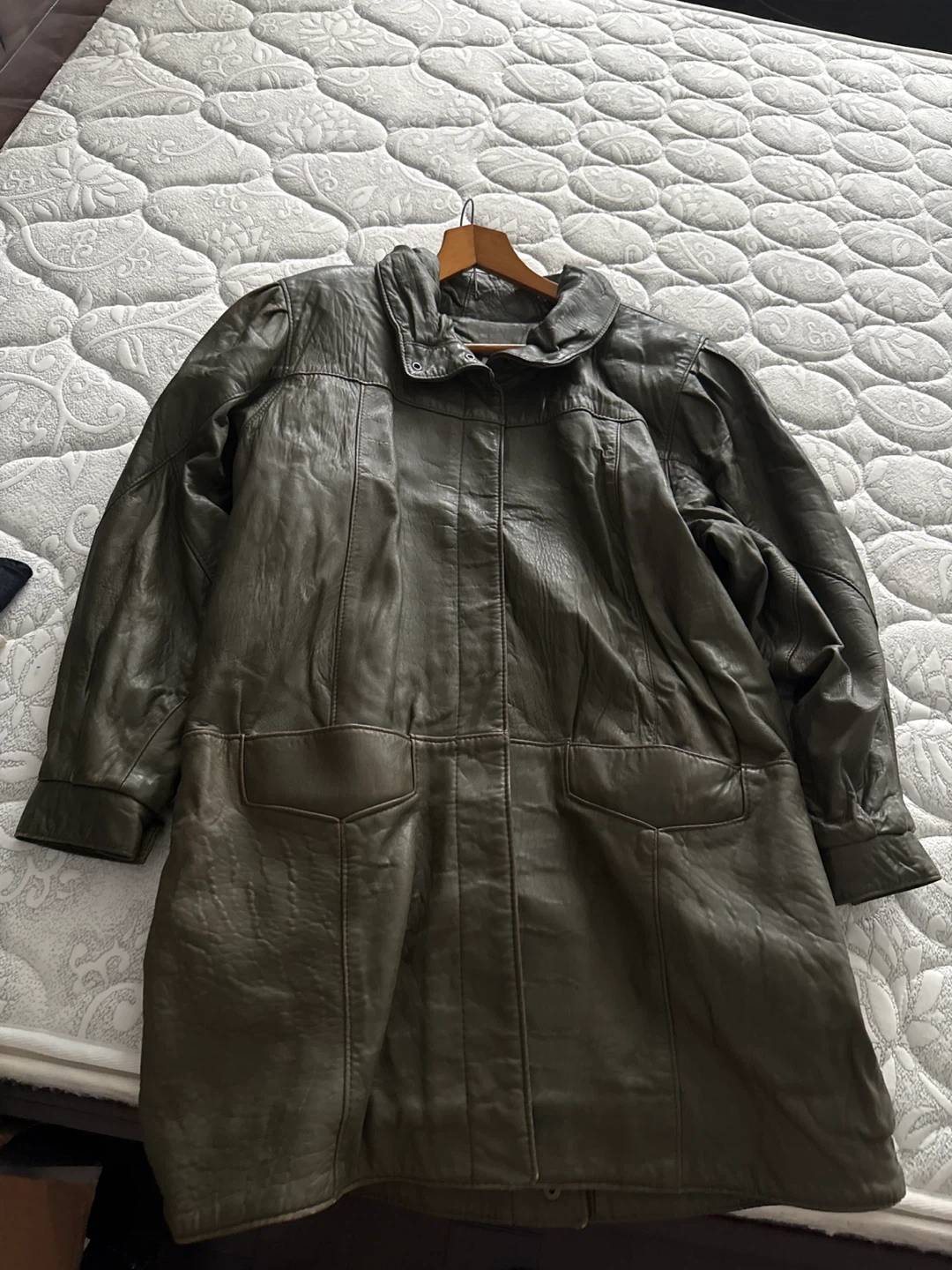 Nordcrest Olive Green Leather Jacket