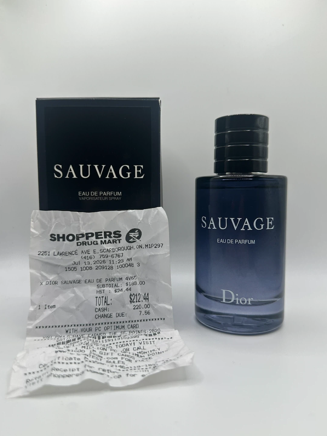 Dior Sauvage EDP 100ML + Receipt