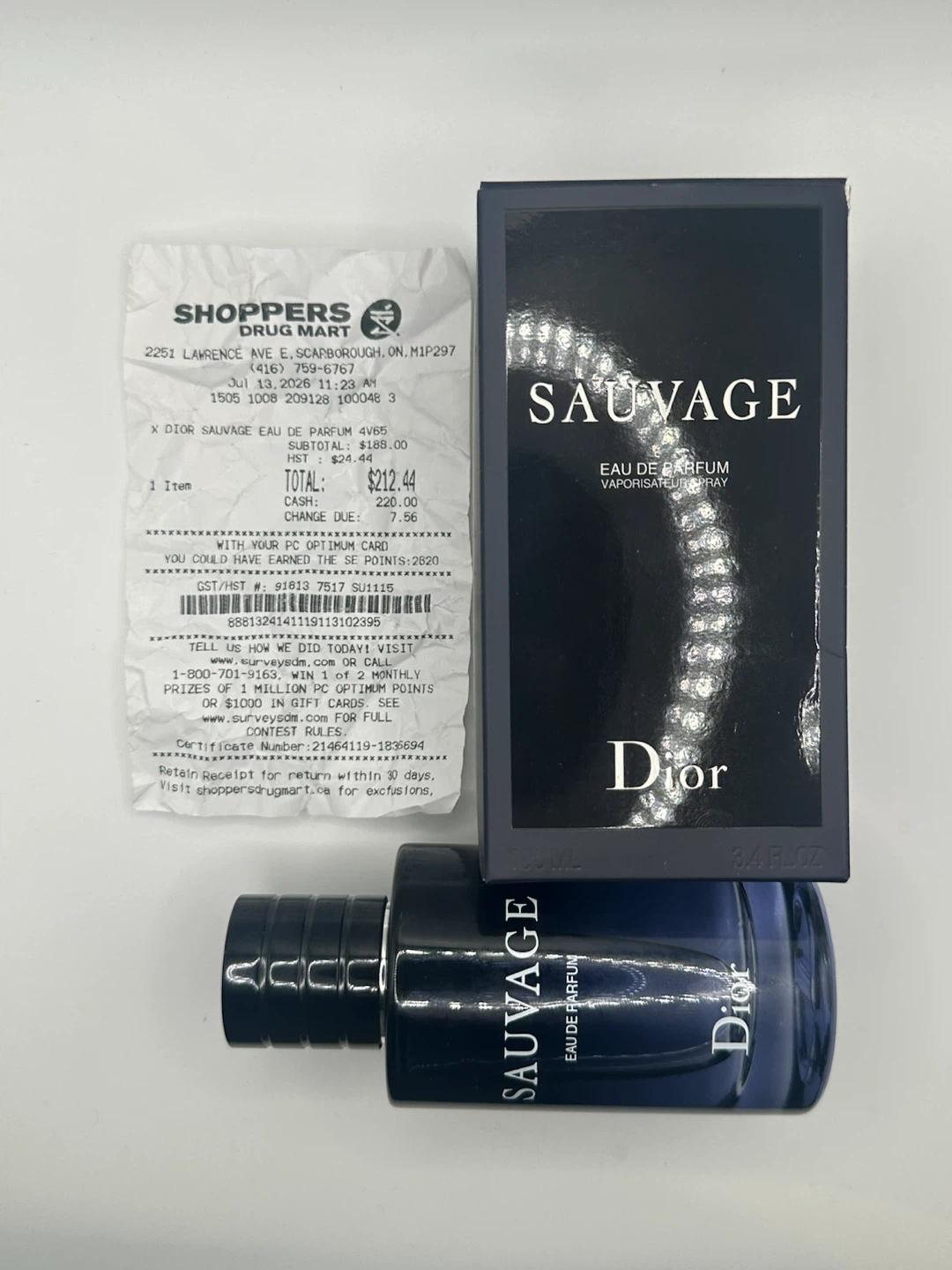 Dior Sauvage EDP 100ML + Receipt - photo 4