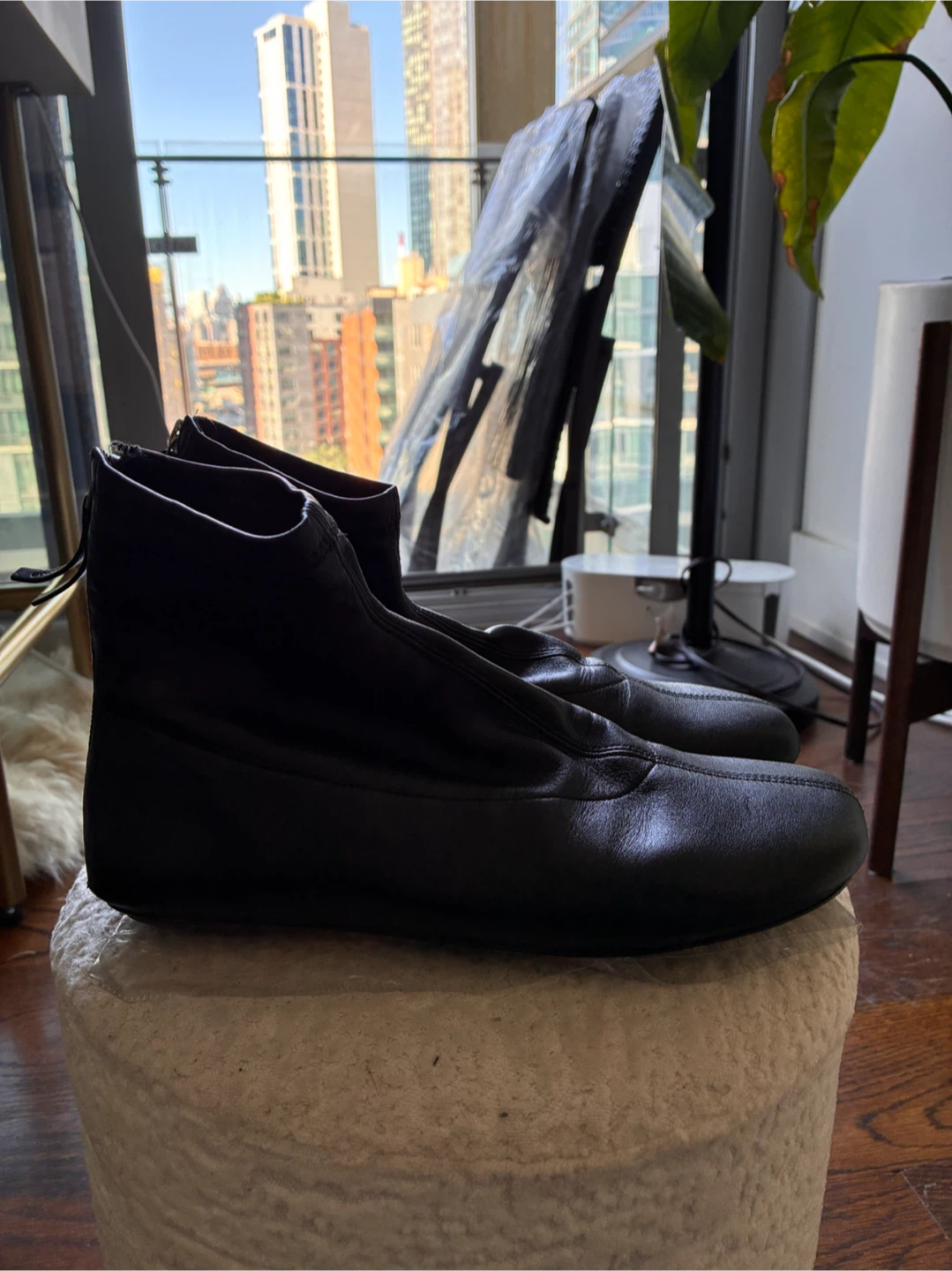 Reformation Black Leather Ankle Boots - photo 3