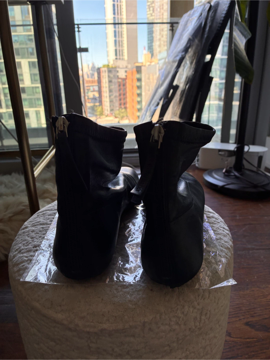 Reformation Black Leather Ankle Boots - photo 4