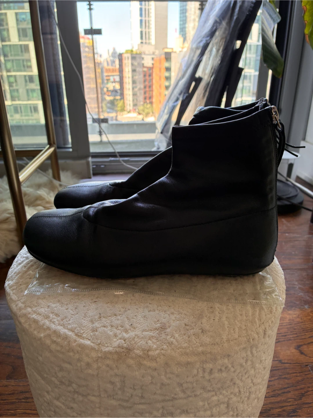 Reformation Black Leather Ankle Boots - photo 5