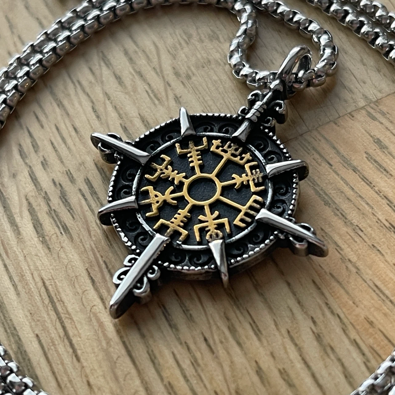 Viking Vegvisir stainless steel necklace