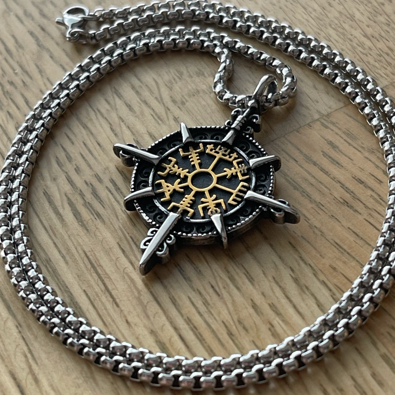 Viking Vegvisir stainless steel necklace - photo 2