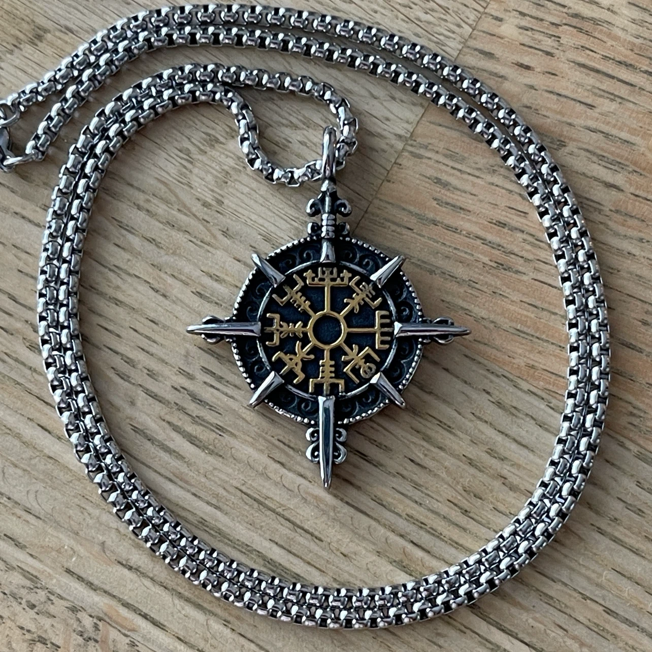 Viking Vegvisir stainless steel necklace - photo 3