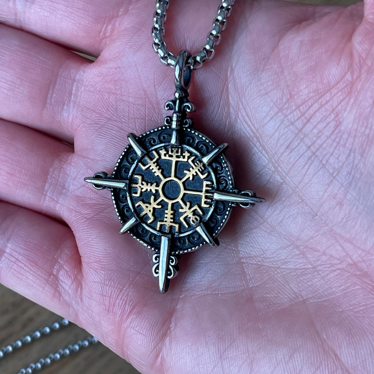 Viking Vegvisir stainless steel necklace - photo 4