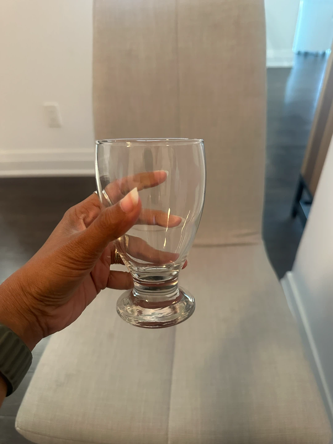 Clear Glass Footed Cup - photo 2