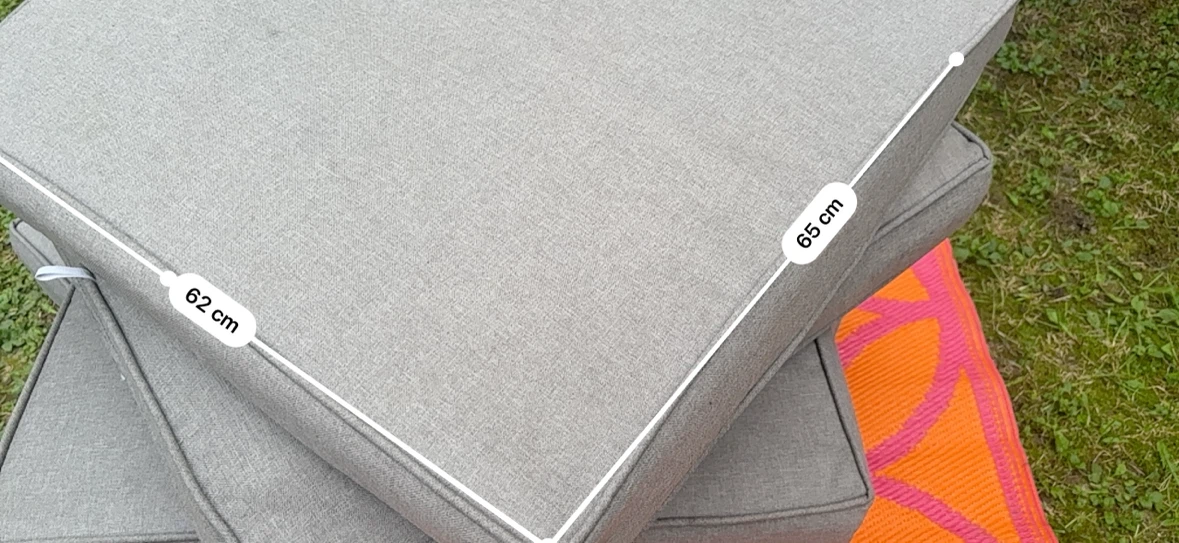 Set of grey outdoor seat cushions - photo 2