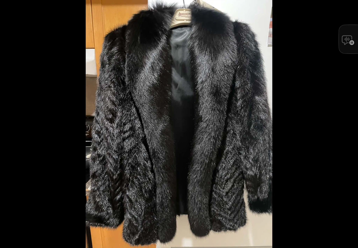 Vintage Mink Black Fur Coat