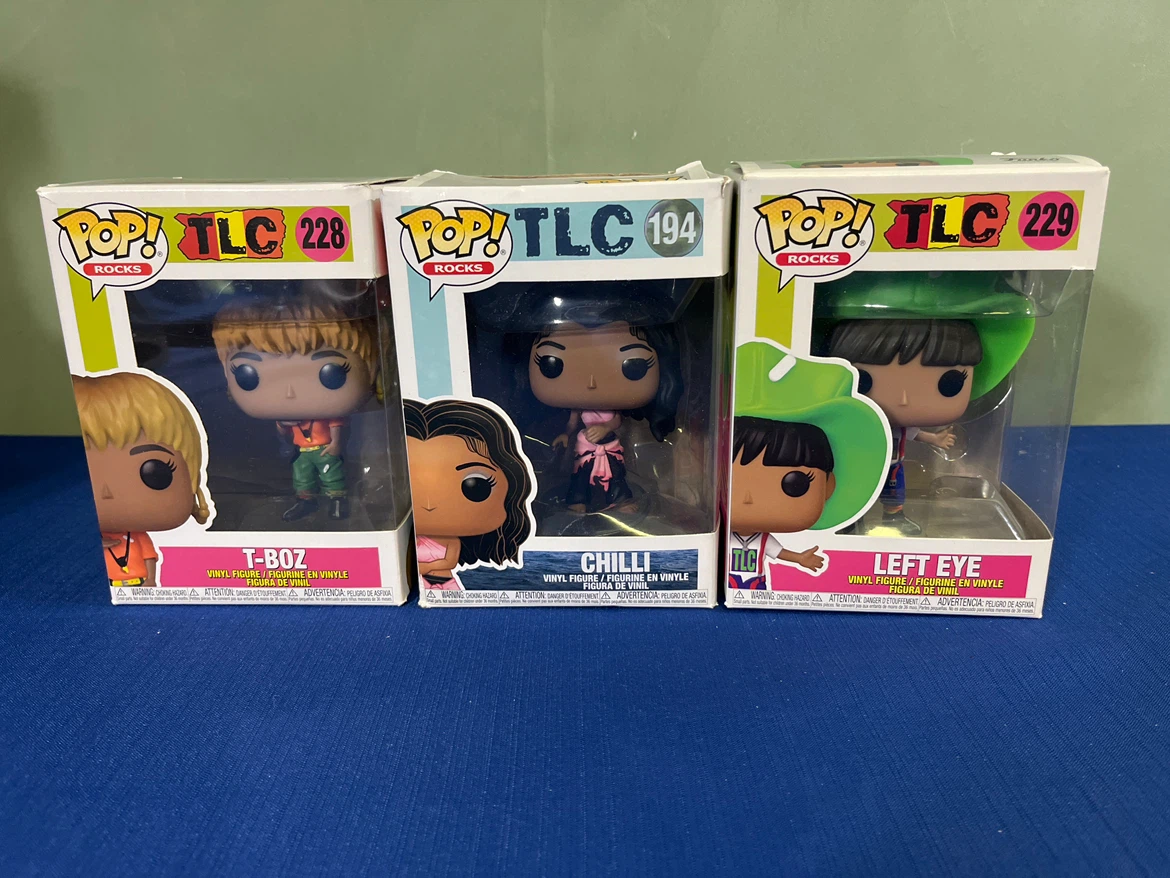 Funko Pop TLC Lot (Chilli #194, Left Eye #229, T-Boz #228)