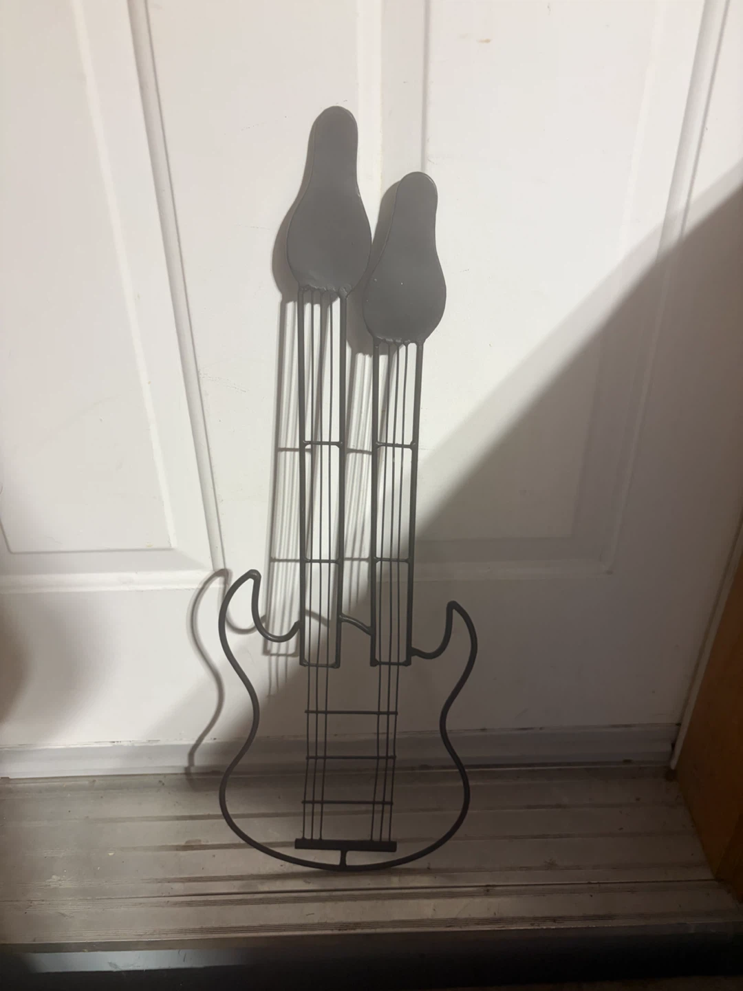 Double Guitar Metal Wall Art