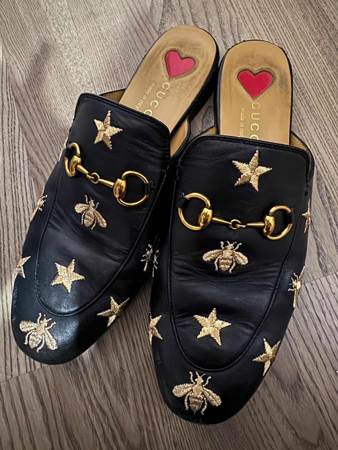 Authentic Gucci Bee and Star Mules