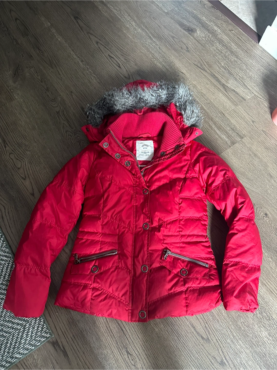 Esprit Red Winter Puffer Jacket