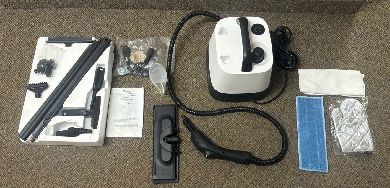 WIRQO WIR-068 1500W Multi-Use Steam Cleaner w/ Attachments