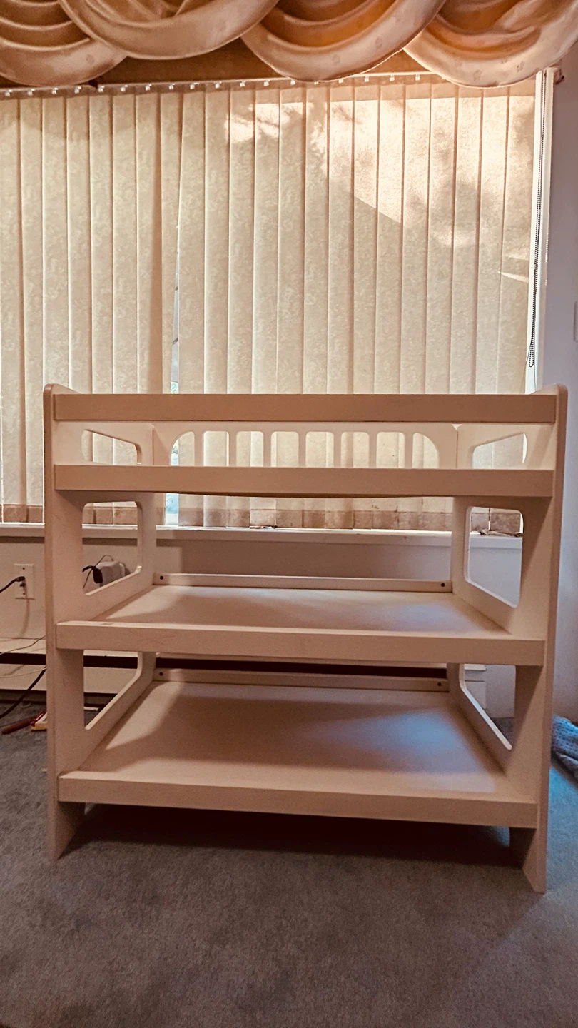 White Wooden Baby Changing Table - photo 5