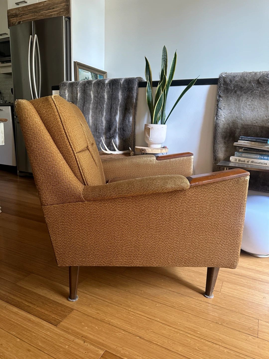 VINTAGE MCM TRAK ARM CHAIR LOUNGER MID CENTURY MODERN ATOMIC - photo 2