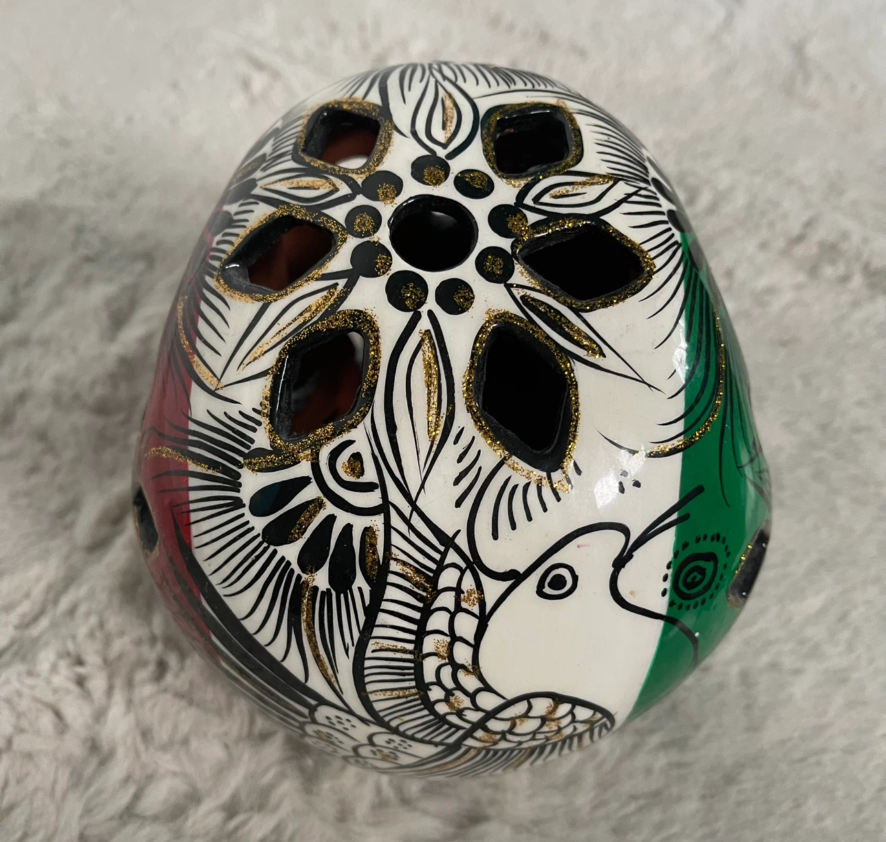 Set of two decorative Mexican skull, Halloween decoration - photo 3