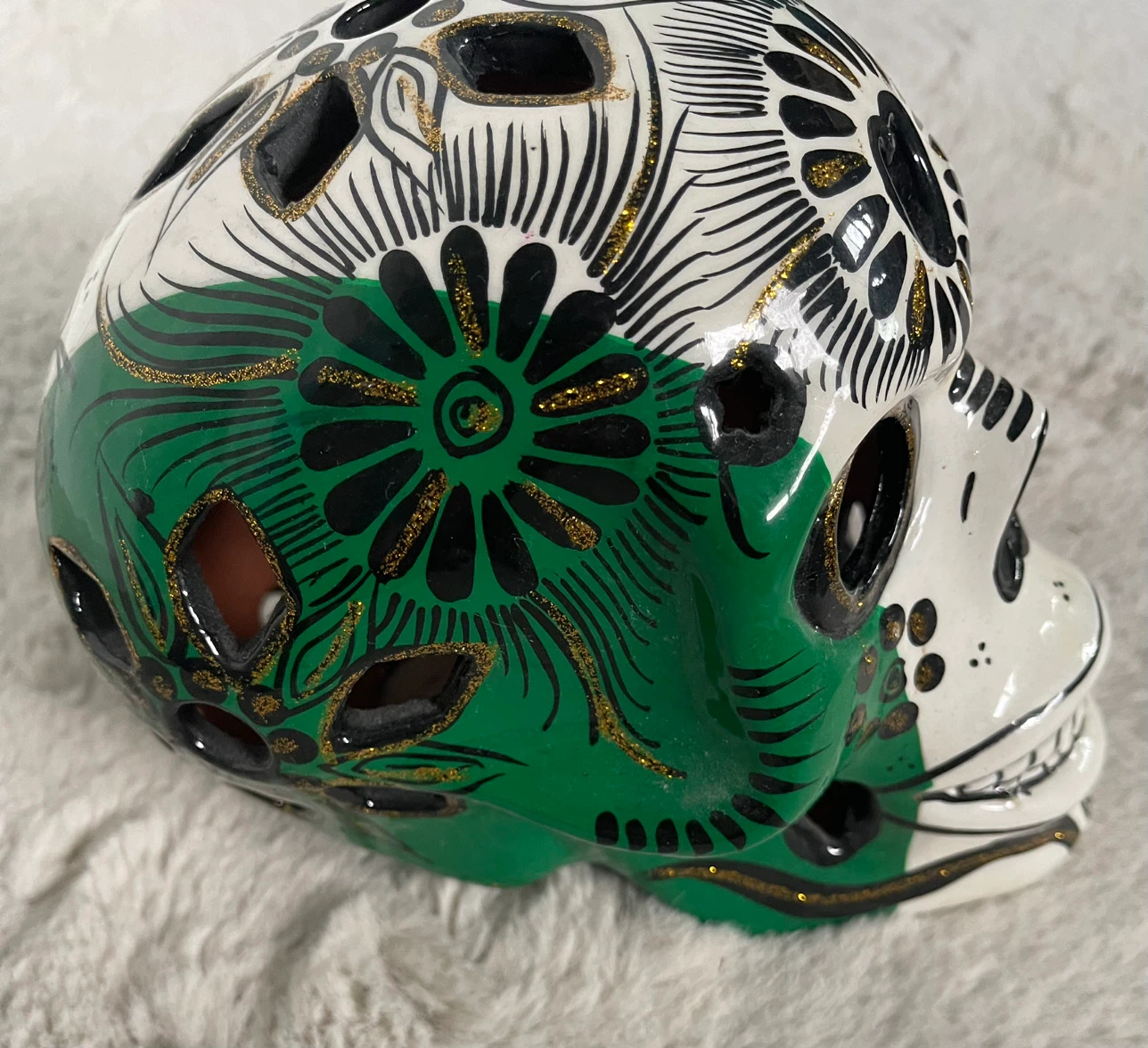 Set of two decorative Mexican skull, Halloween decoration - photo 4