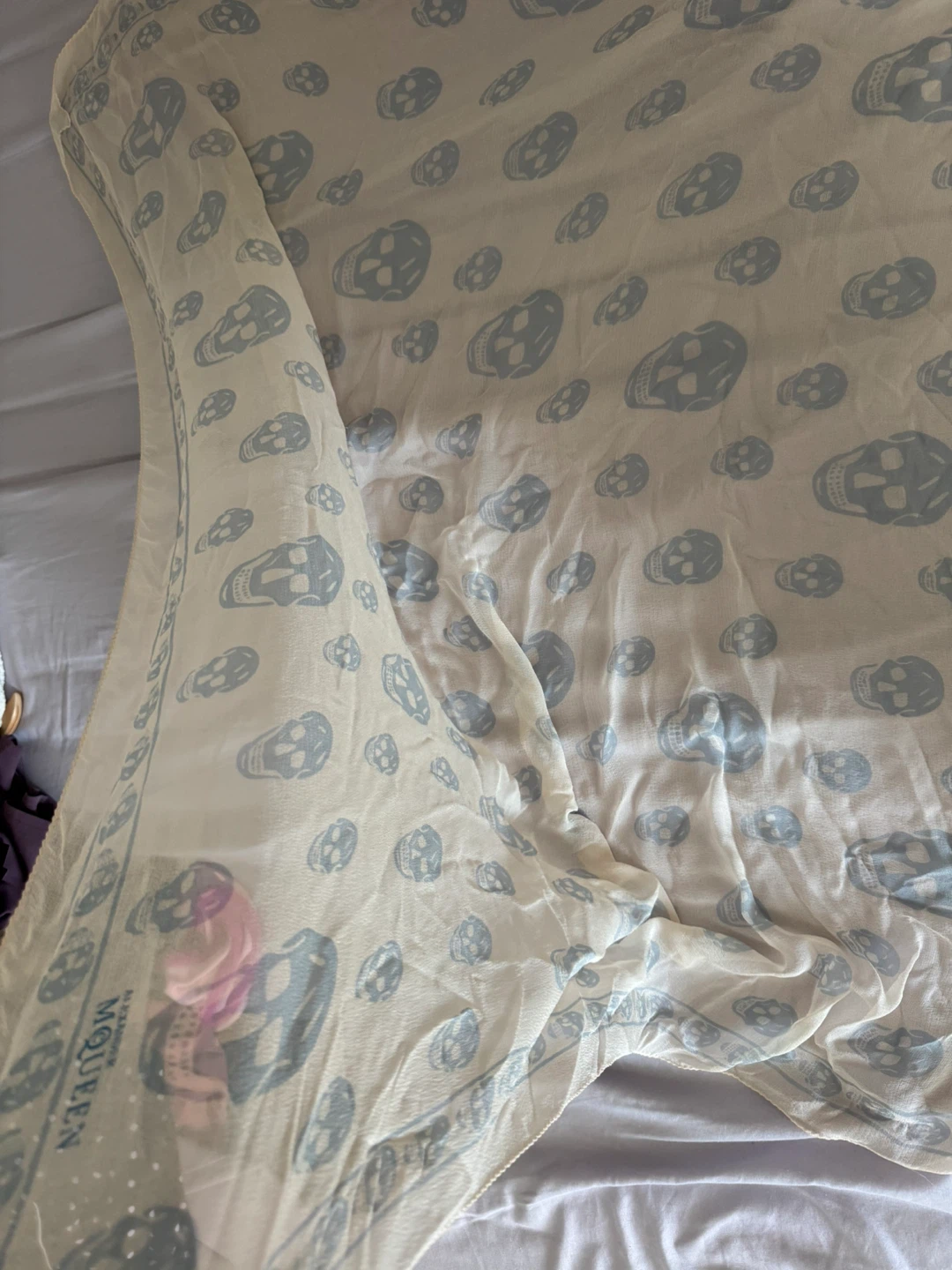 Authentic Silk Alexander McQueen Skull Print Scarf - photo 2
