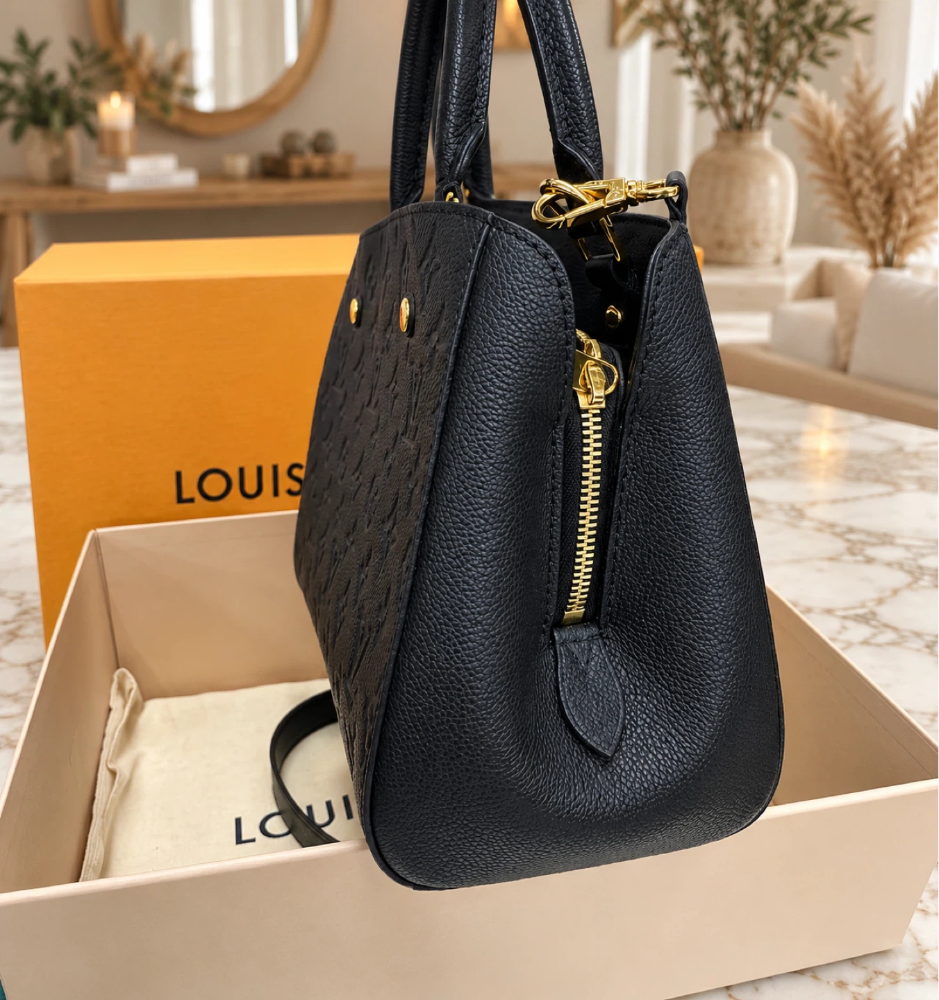 Louis Vuitton Monogram Empreinte Leather Handbag - photo 3