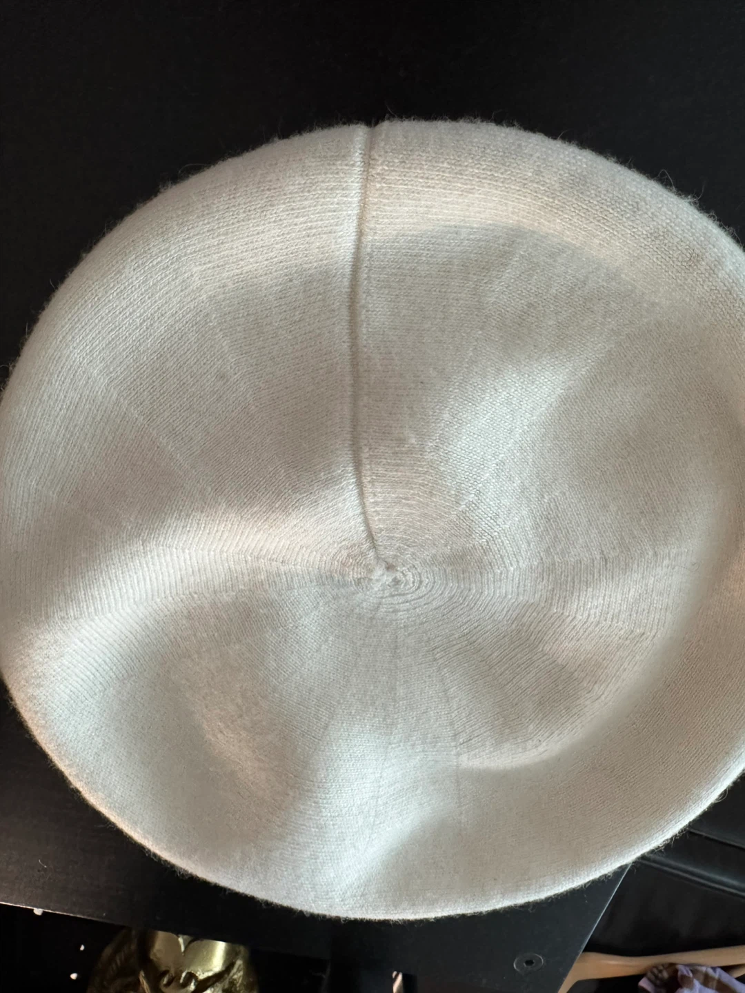 White Knit Beret - photo 2