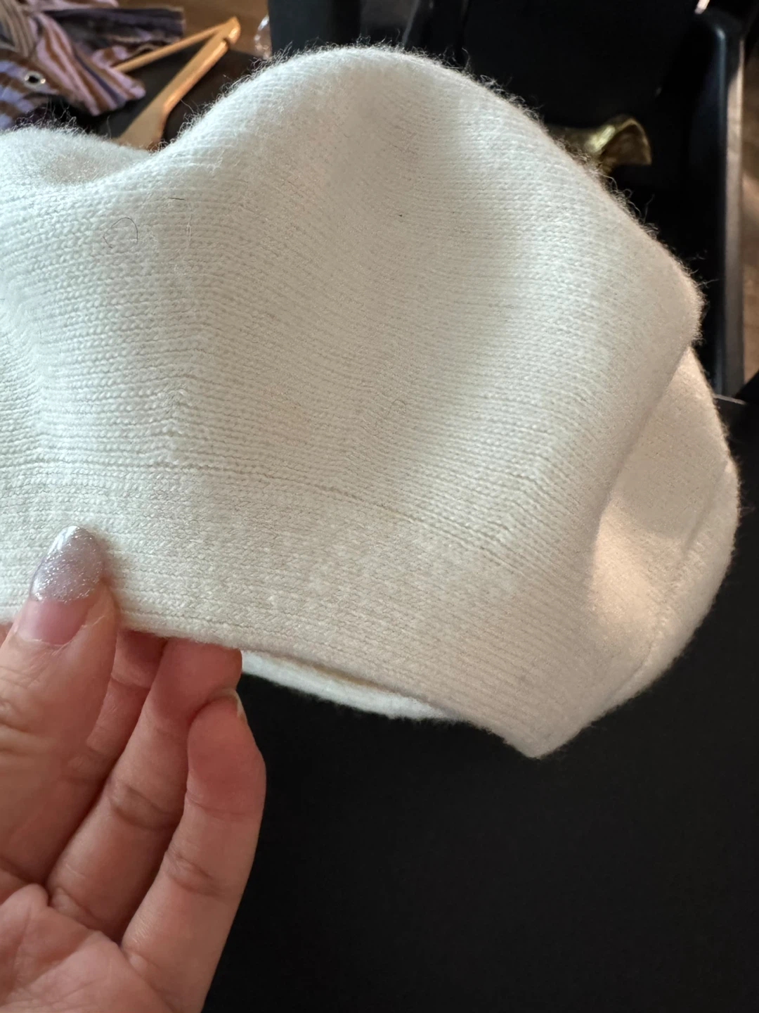 White Knit Beret - photo 3