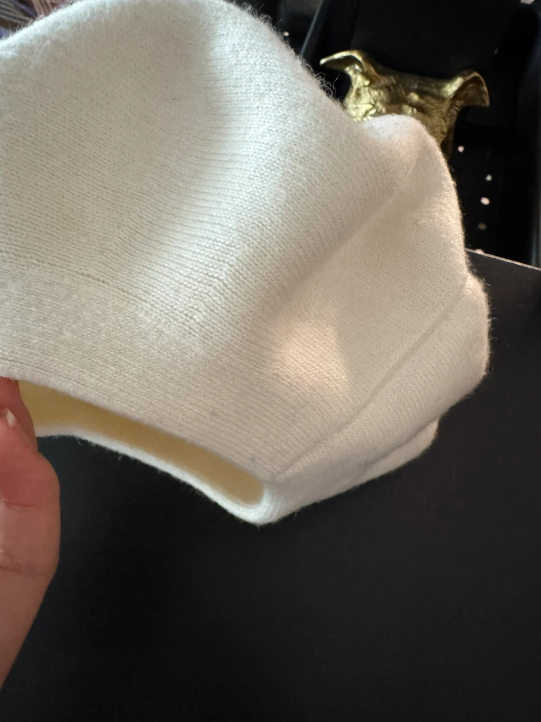 White Knit Beret - photo 4