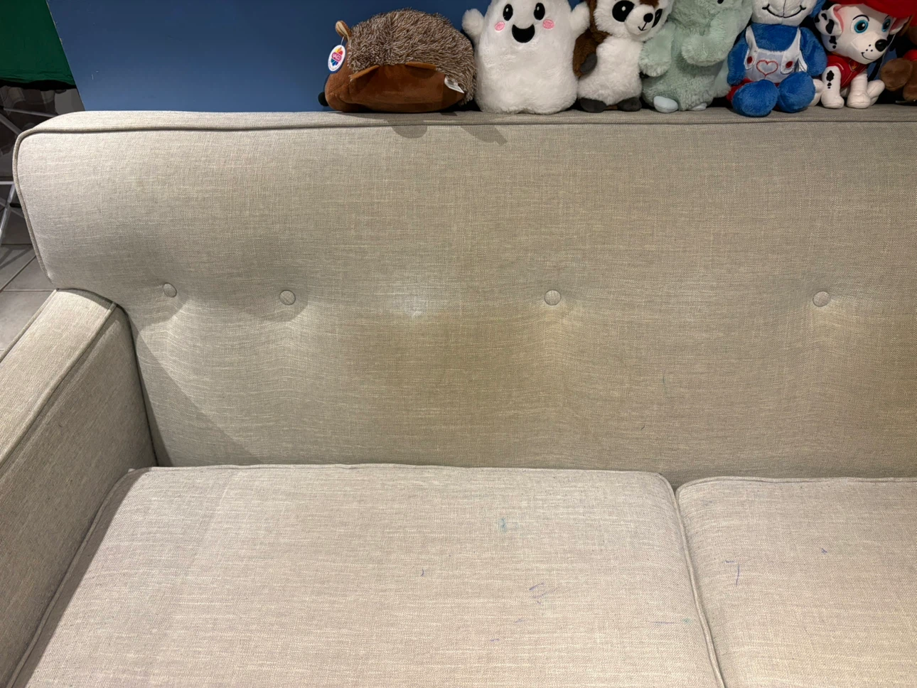 Light blue Tufted Mid-Century Sofa - photo 3