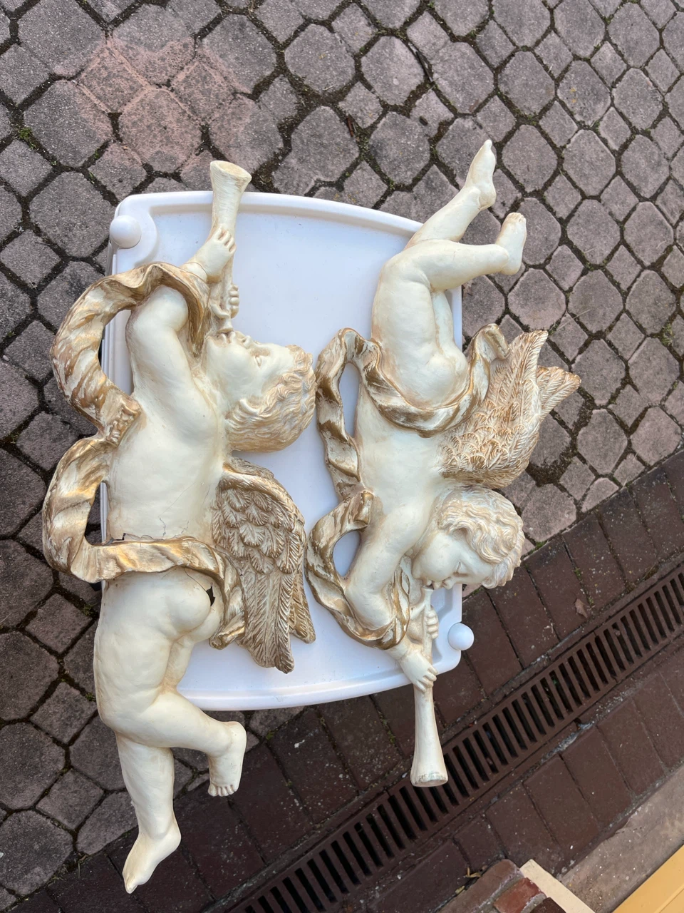 Pair of Decorative Angel Wall Plaques