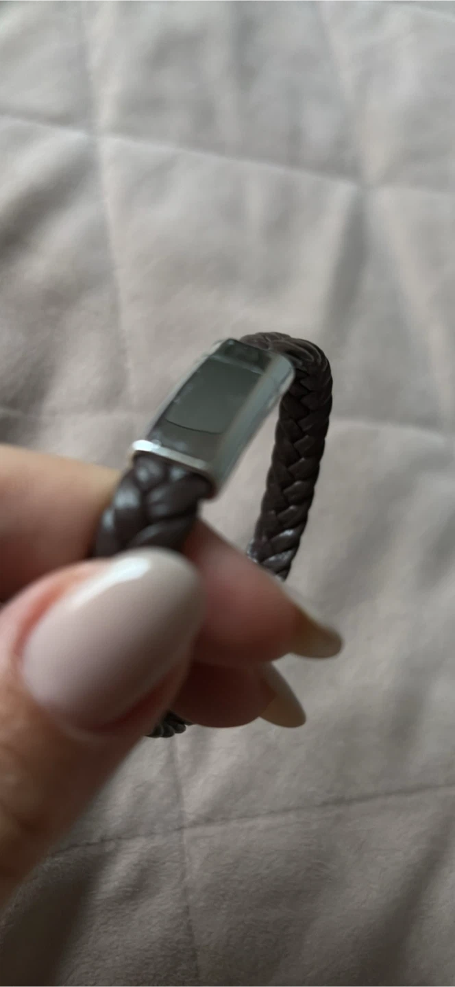 Braided Brown Leather Bracelet - photo 2