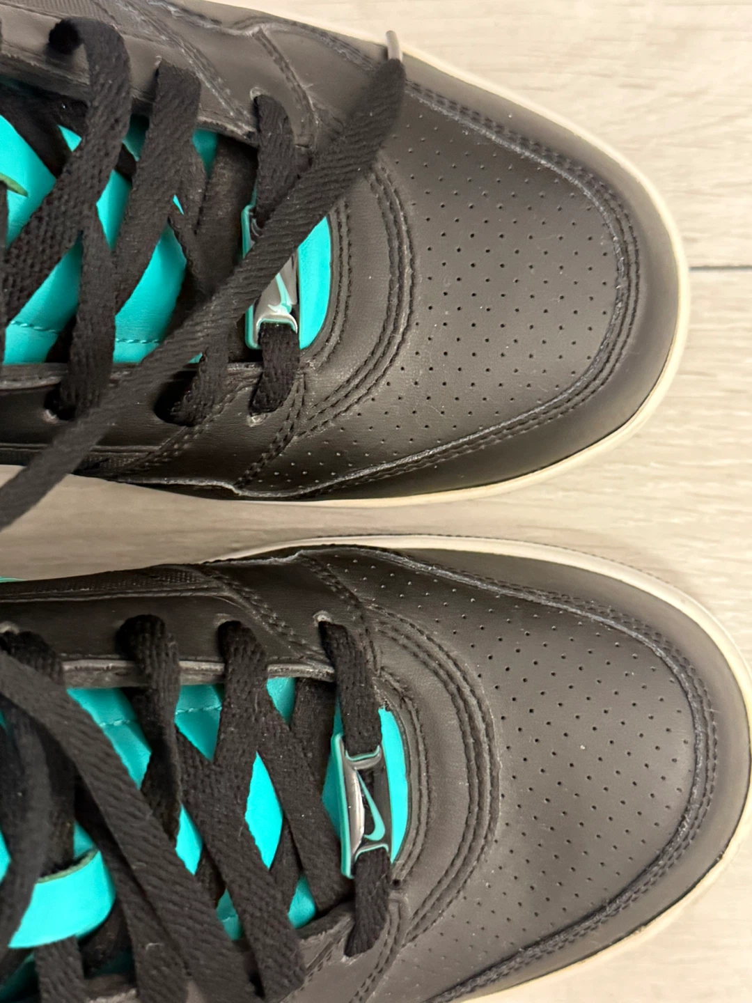 Nike Air High-Top Sneakers Black and Teal - photo 3