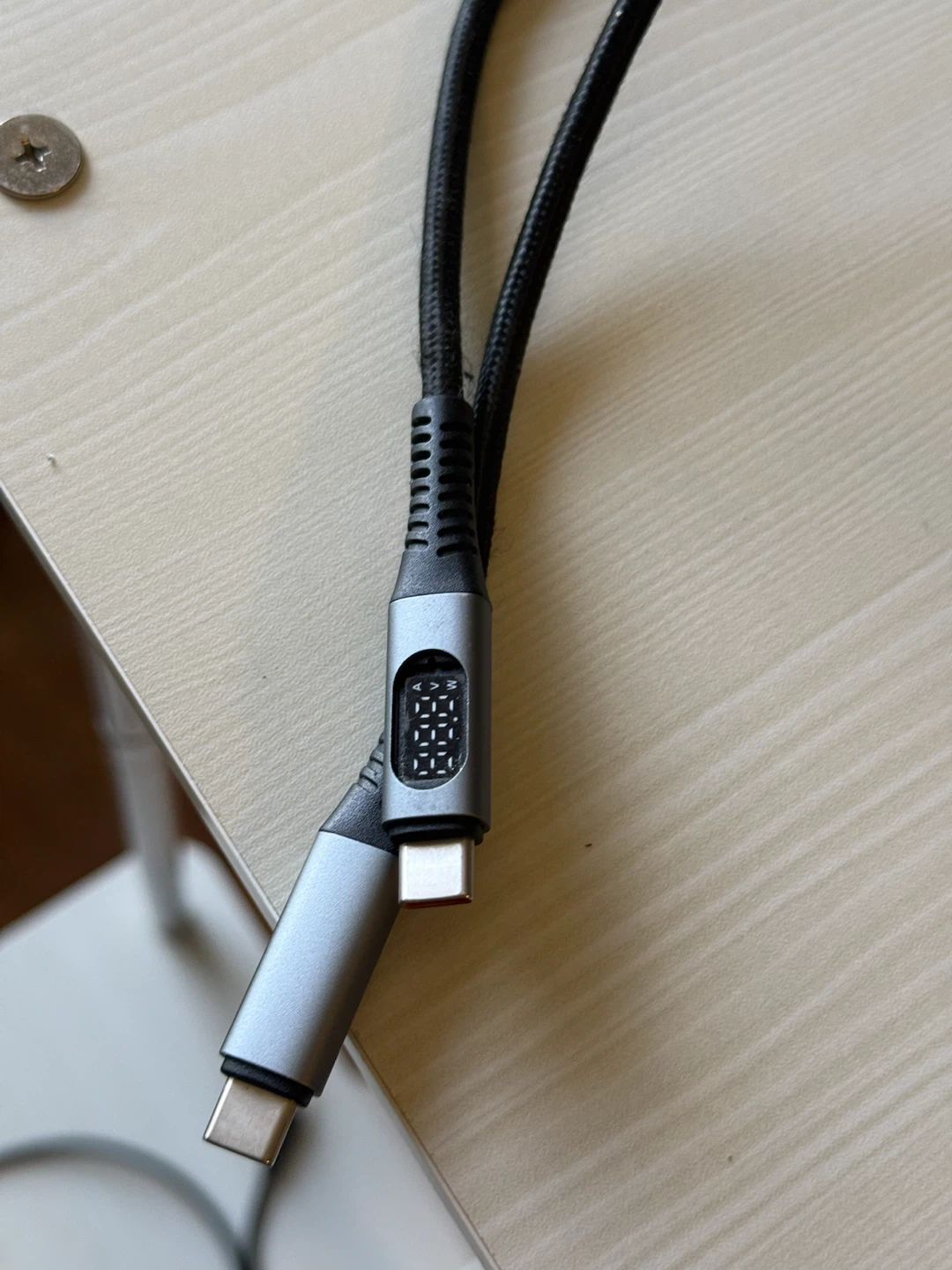 USB4 Cable with LED Digital Wattage Display — $10 (Pickup Only)