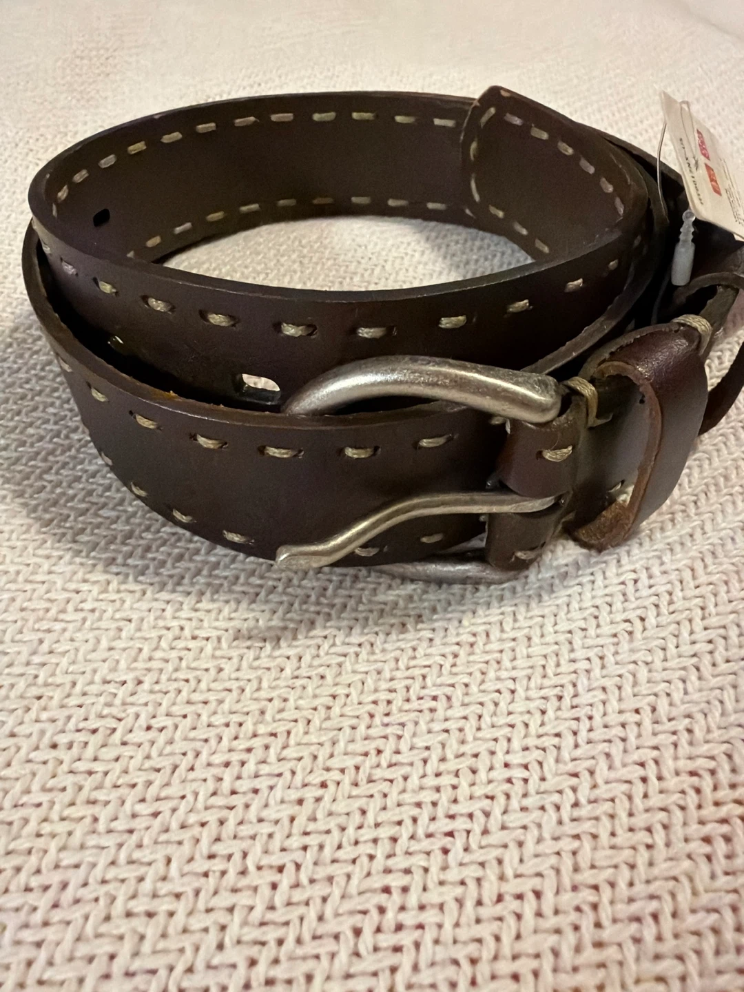 Uniqlo Women's Vintage Stitched Leather Belt