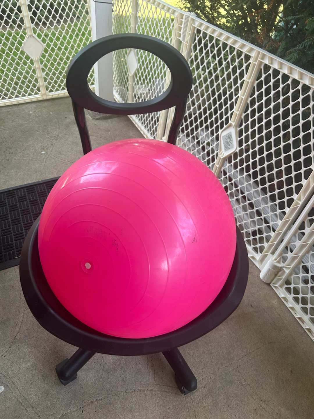 Gaiam Pink Balance Ball Chair