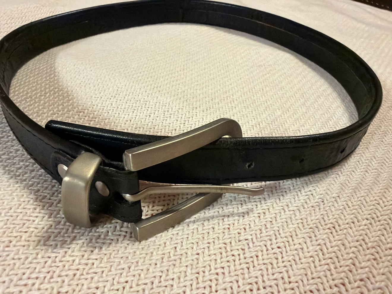 Black Leather Belt Made in Spain