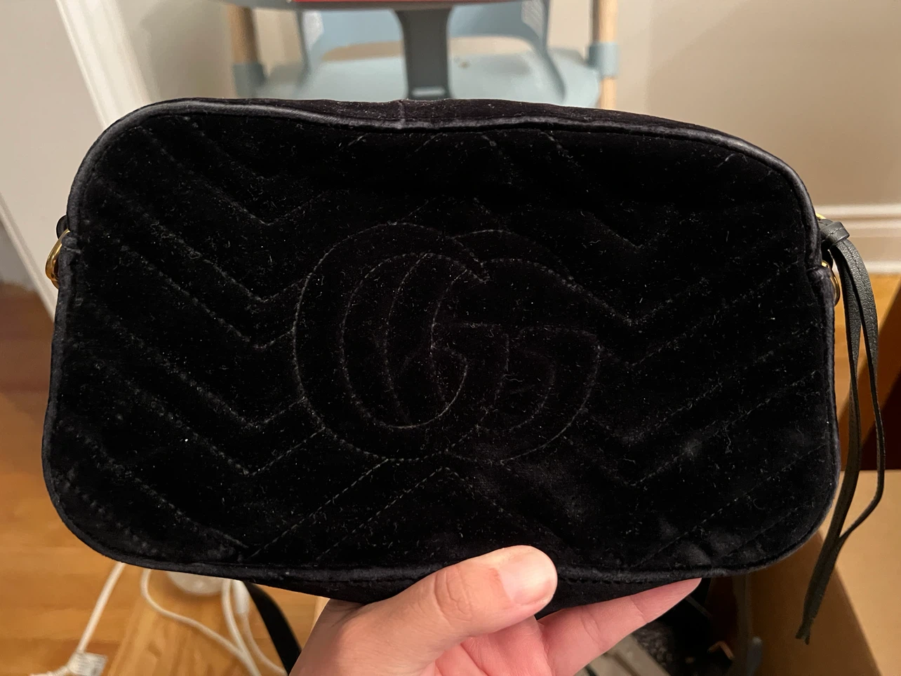 Authentic Gucci Marmont Velvet Shoulder Bag - photo 3