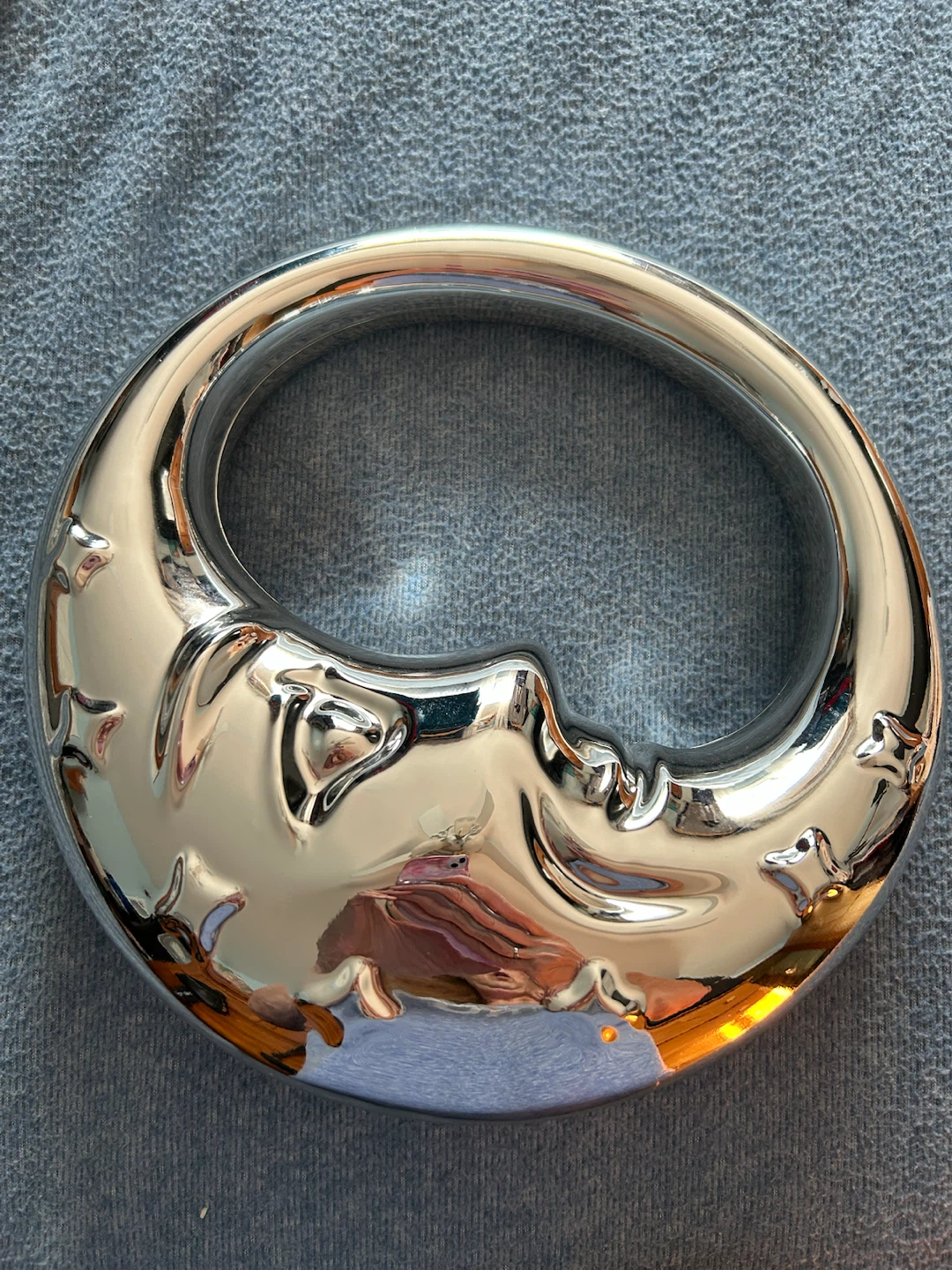 Chrome Moon clutch purse